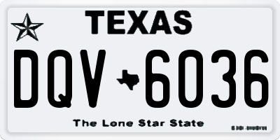 TX license plate DQV6036