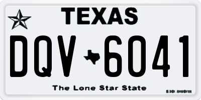 TX license plate DQV6041