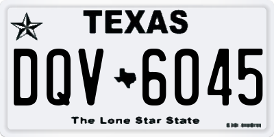 TX license plate DQV6045