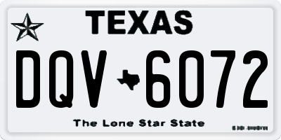 TX license plate DQV6072