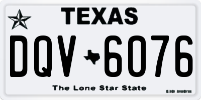 TX license plate DQV6076