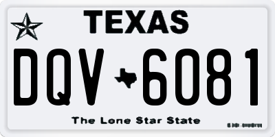 TX license plate DQV6081