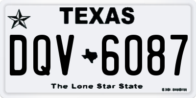 TX license plate DQV6087