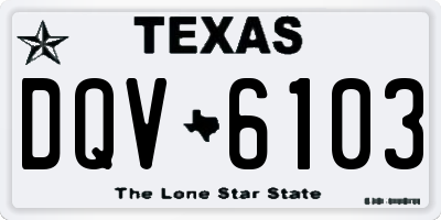 TX license plate DQV6103