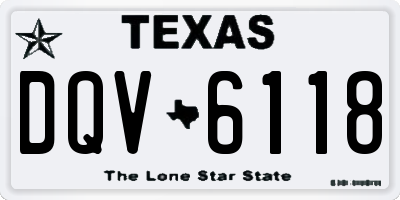 TX license plate DQV6118
