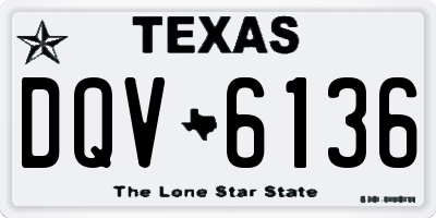 TX license plate DQV6136