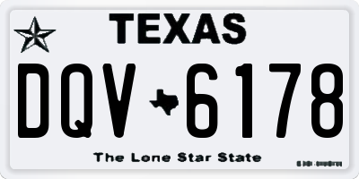 TX license plate DQV6178