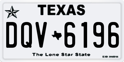 TX license plate DQV6196