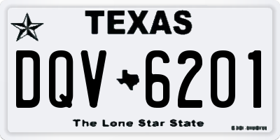 TX license plate DQV6201
