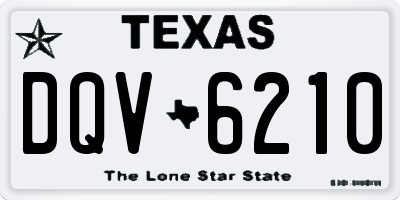 TX license plate DQV6210