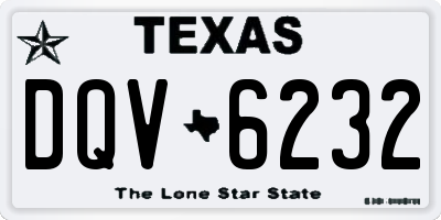 TX license plate DQV6232
