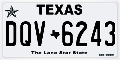 TX license plate DQV6243