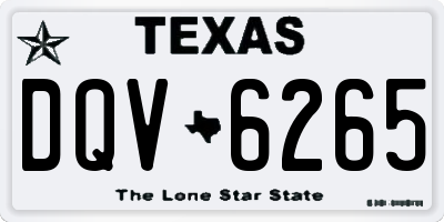 TX license plate DQV6265