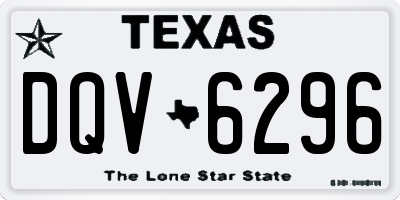 TX license plate DQV6296