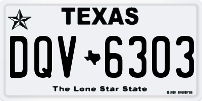 TX license plate DQV6303