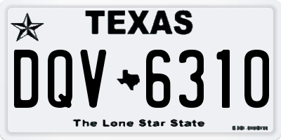 TX license plate DQV6310