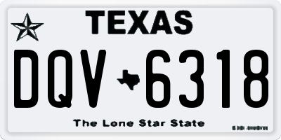 TX license plate DQV6318