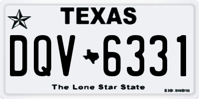 TX license plate DQV6331