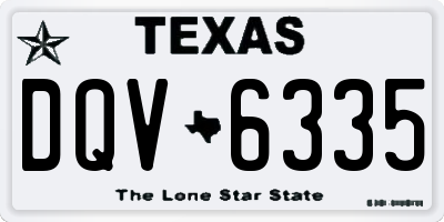 TX license plate DQV6335