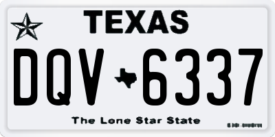 TX license plate DQV6337