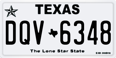 TX license plate DQV6348