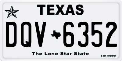 TX license plate DQV6352