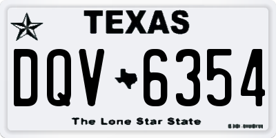 TX license plate DQV6354