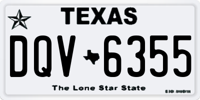 TX license plate DQV6355