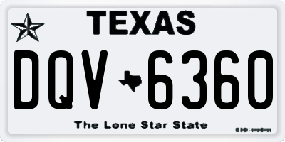 TX license plate DQV6360