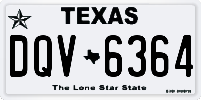 TX license plate DQV6364