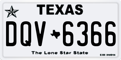 TX license plate DQV6366