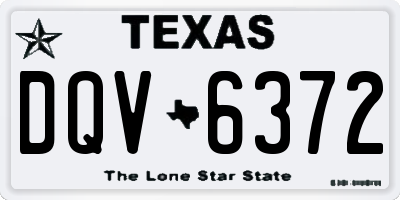 TX license plate DQV6372