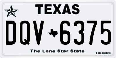 TX license plate DQV6375