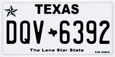 TX license plate DQV6392