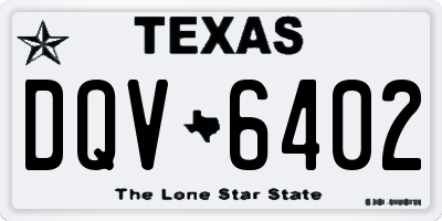 TX license plate DQV6402