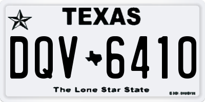 TX license plate DQV6410