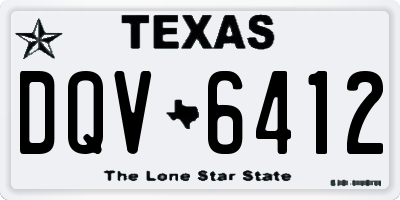 TX license plate DQV6412