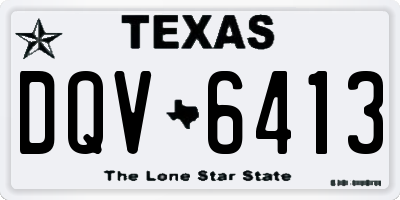 TX license plate DQV6413
