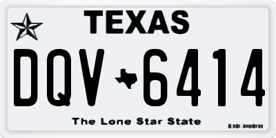 TX license plate DQV6414