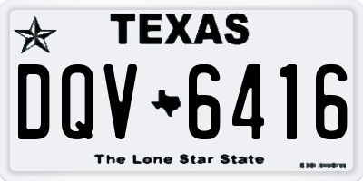 TX license plate DQV6416