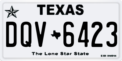 TX license plate DQV6423