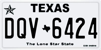 TX license plate DQV6424