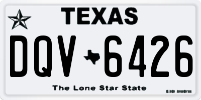 TX license plate DQV6426