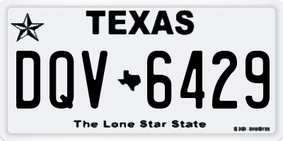 TX license plate DQV6429