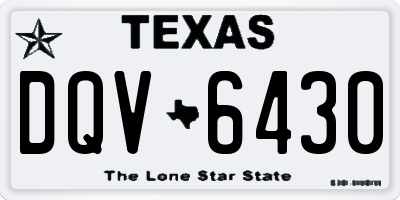 TX license plate DQV6430