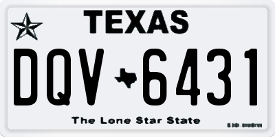 TX license plate DQV6431