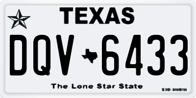 TX license plate DQV6433