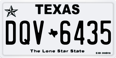 TX license plate DQV6435