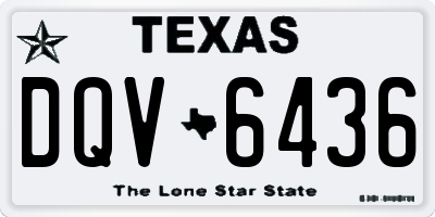 TX license plate DQV6436
