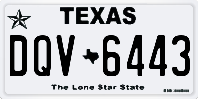 TX license plate DQV6443